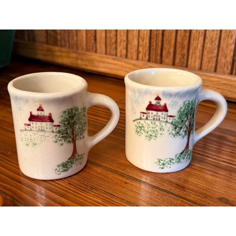 Emerson Creek Pottery Mini Mug Set Bedford VA 2002 Red House Stoneware